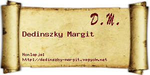 Dedinszky Margit névjegykártya