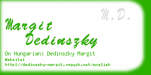 margit dedinszky business card